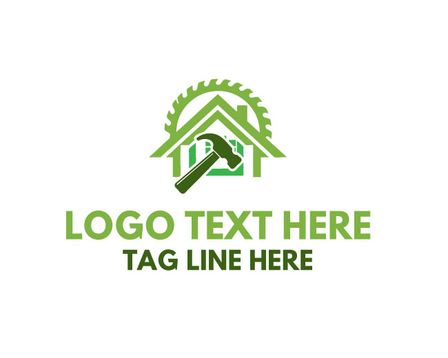 Hammer Roof Carpenter Logo