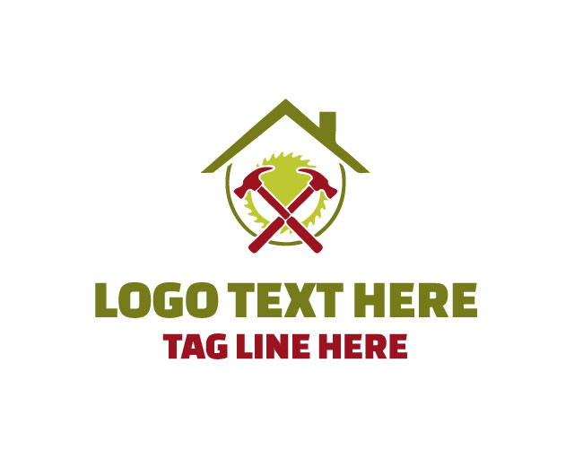 Minimalist Carpenter Roofing Logo