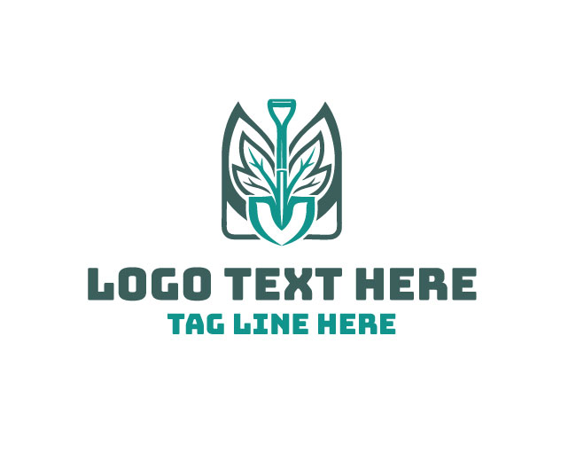  Shovel Tree Leaf Logo