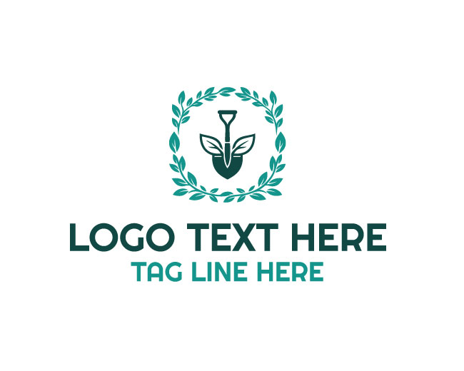 Eco Gardening Shovel Logo