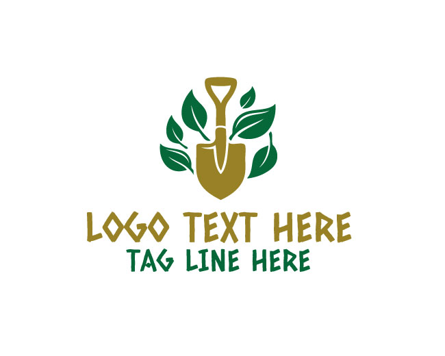 Premium Leaf Shovel Logo