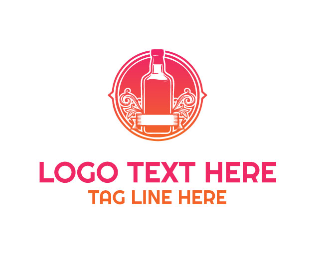  Premium Whiskey Bottle Logo