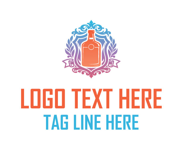  Vintage Whiskey Bottle Logo