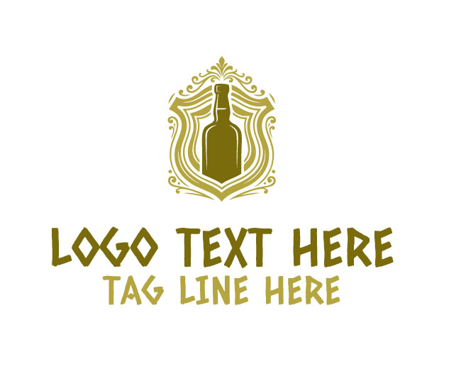 Bold Whiskey Bottle Logo