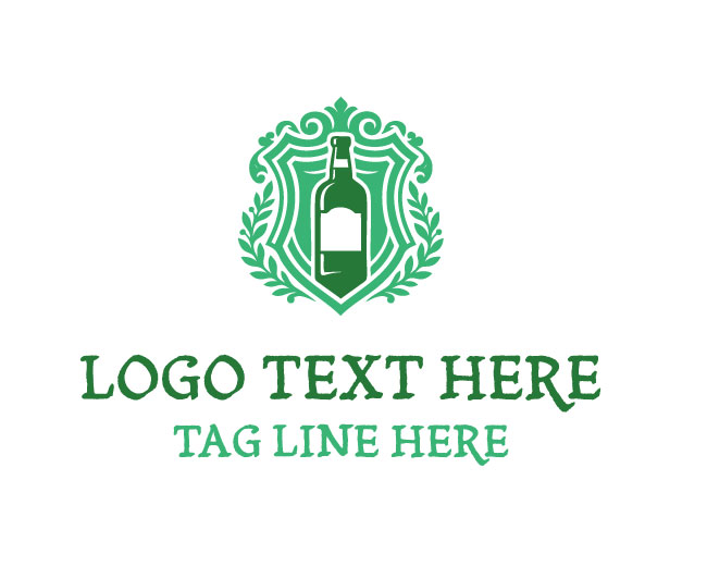  Whiskey Bottle Emblem Logo