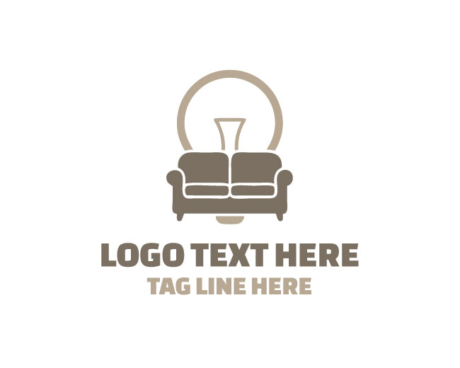 Geometric Bulb Sofa Logo