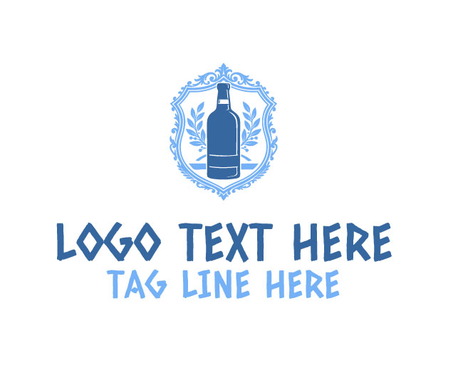 Whiskey Bottle Signature Mark Logo