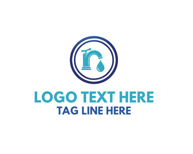 Minimalist Faucet Plumbing Logo