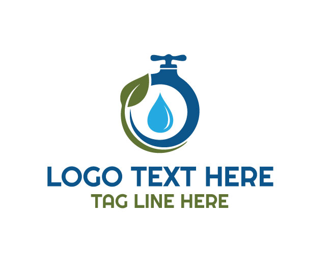 Plumbing Faucet Eco Logo