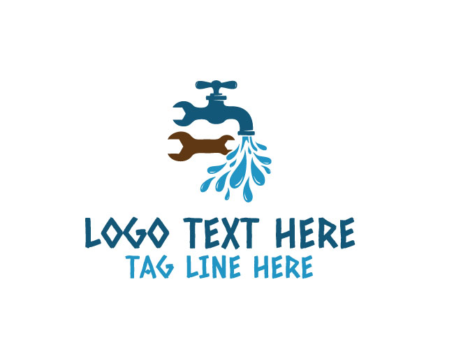 Industrial Faucet Plumbing Logo