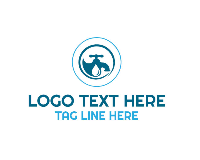 House Faucet Plumbing Logo