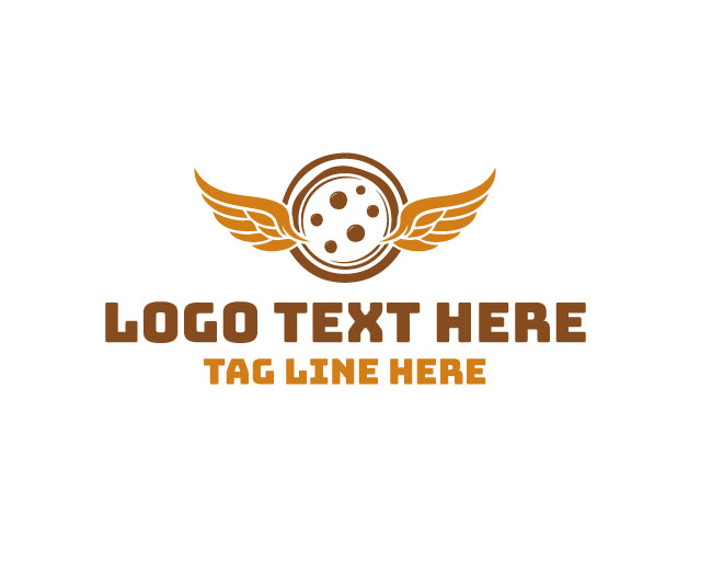 Flying Pizza Delivery Logo