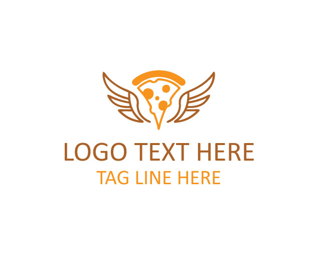 Pizza Delivery Wings Logo