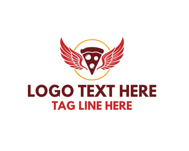 Pizza Wings Circle Logo