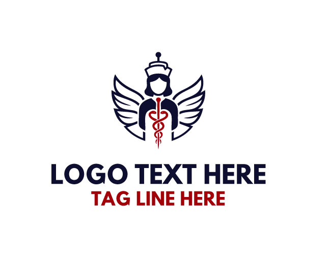 Premium Nurse Caduceus Logo