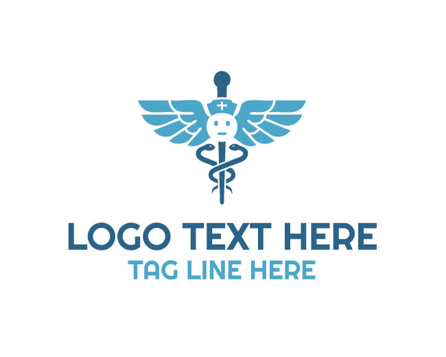 Dynamic Nurse Caduceus Logo