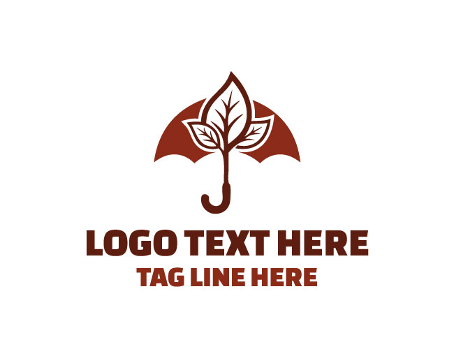 Natural Umbrella Leaf Logo