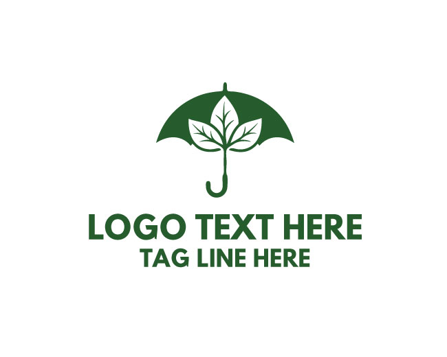 Umbrella Tree Leaf Logo