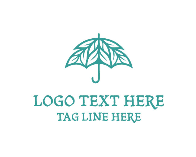 Umbrella Leaf Drop Logo