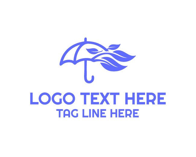 Umbrella Leaf Bloom Logo