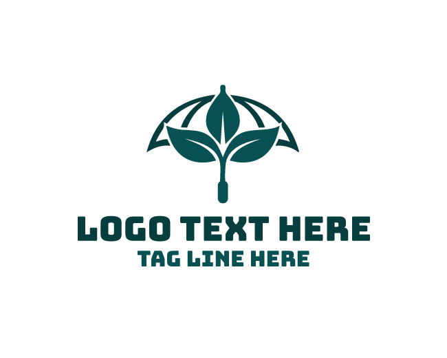 Umbrella Leaf style Logo