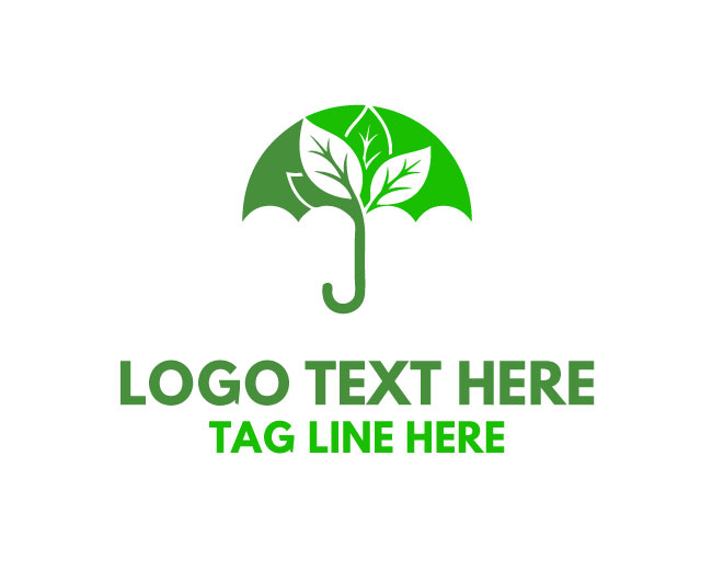 Umbrella Leaf Fusion Logo