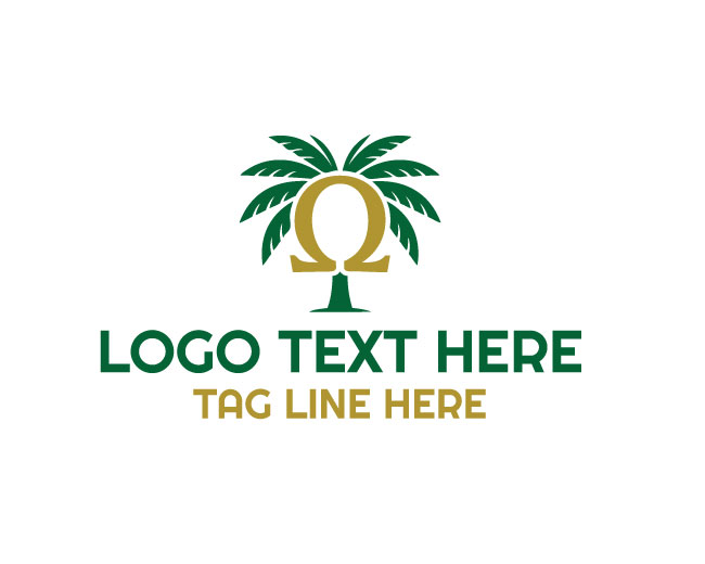Tropical Omega Palm Logo