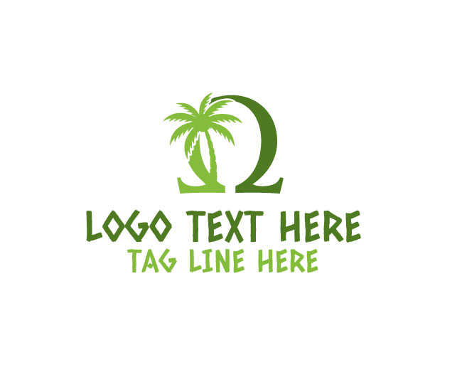 Math Omega Palm Tree Logo