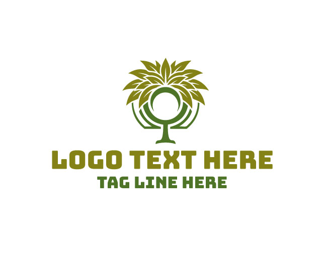 Omega Palm Floral Logo