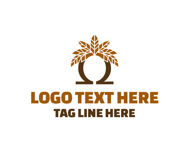 Omega Palm Leaves Logo
