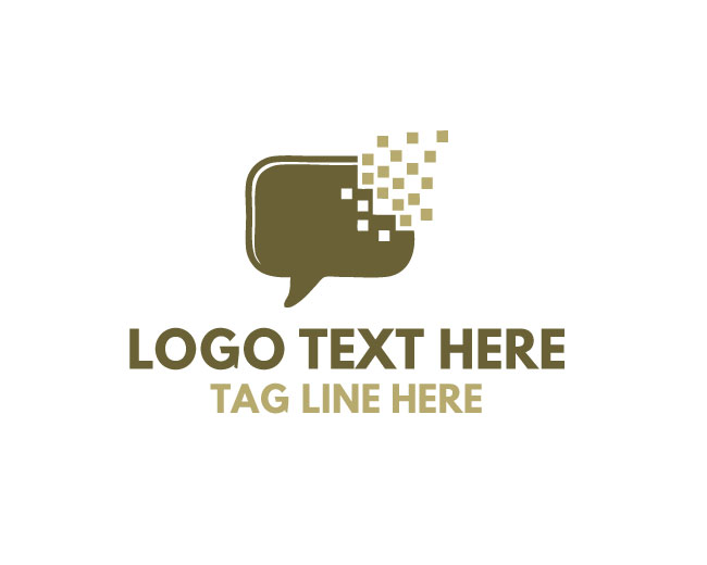 Pixel Bubble Chat Logo