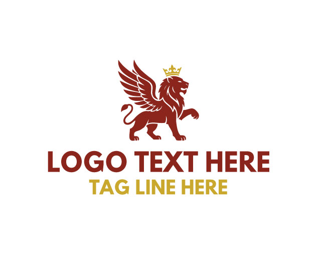 Lion Crest Wings Logo