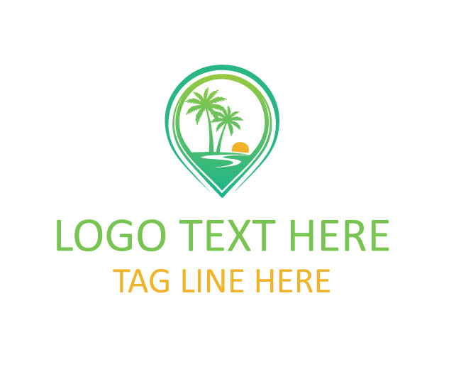 Travel Green Pin Logo