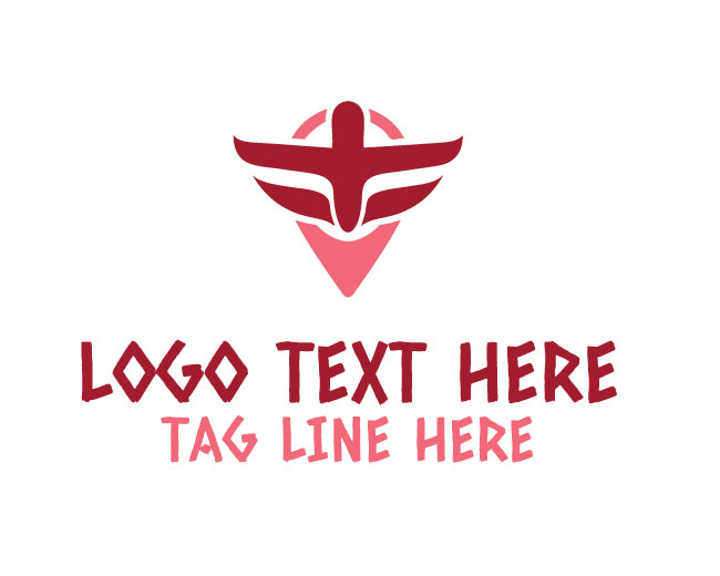 Travel Plane pin Logo