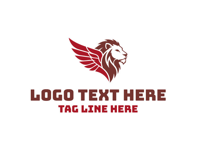 Lion Spirit Wings Logo