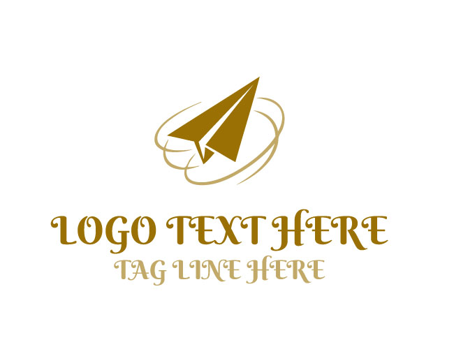 Dynamic Paper Airplane Logo