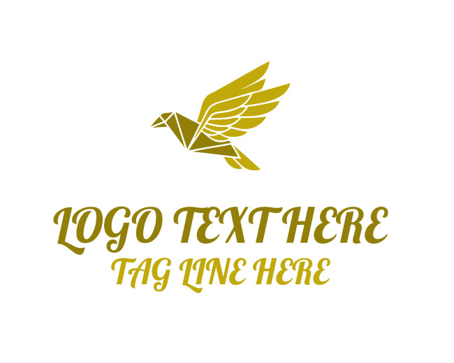 Bird Paper Airplane Logo