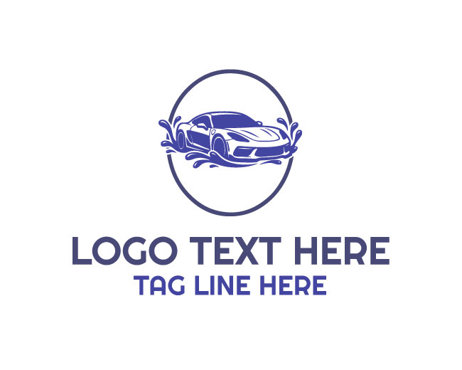 Blue Car Wash Logo