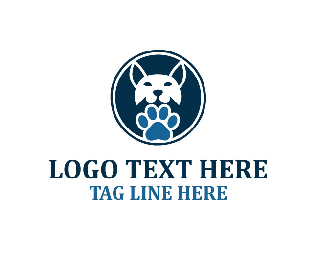Happy Dog Paw Logo