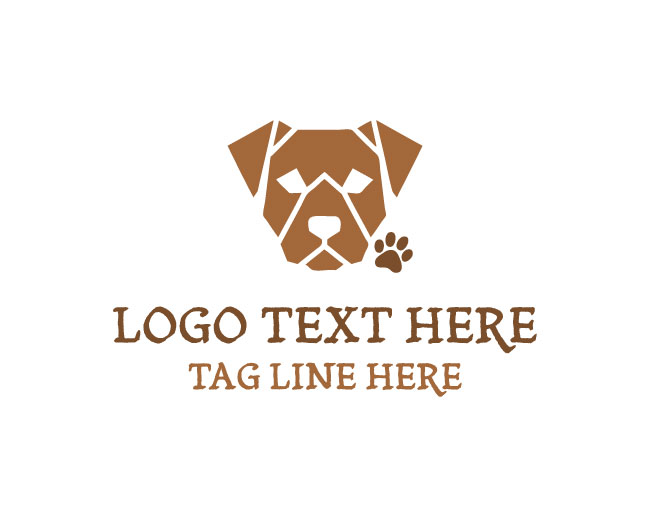 Dog Paw Geometric Logo