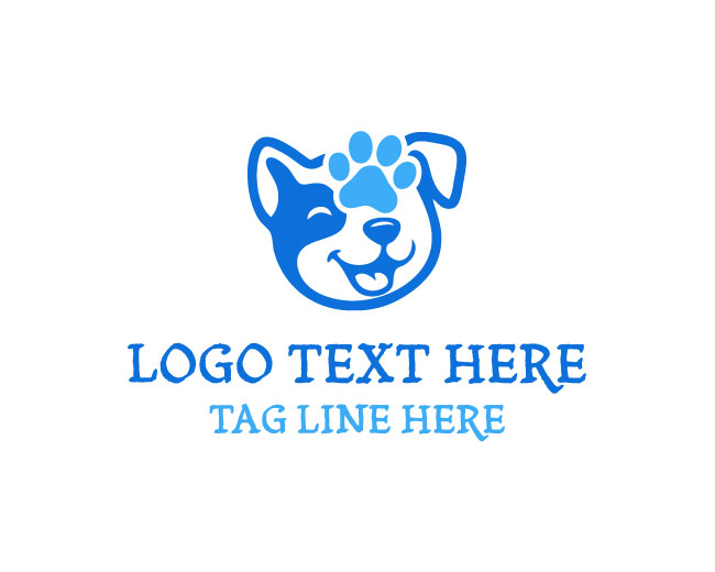 Dog Paw Face Logo