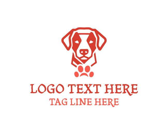 Dog Paw Adoption Logo