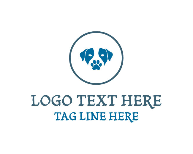  Dog Paw Circle Logo