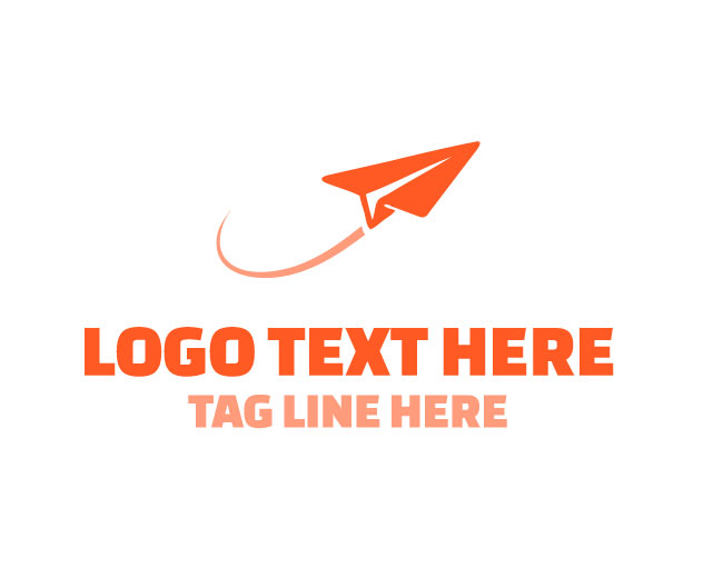 Elegant Paper Airplane Logo