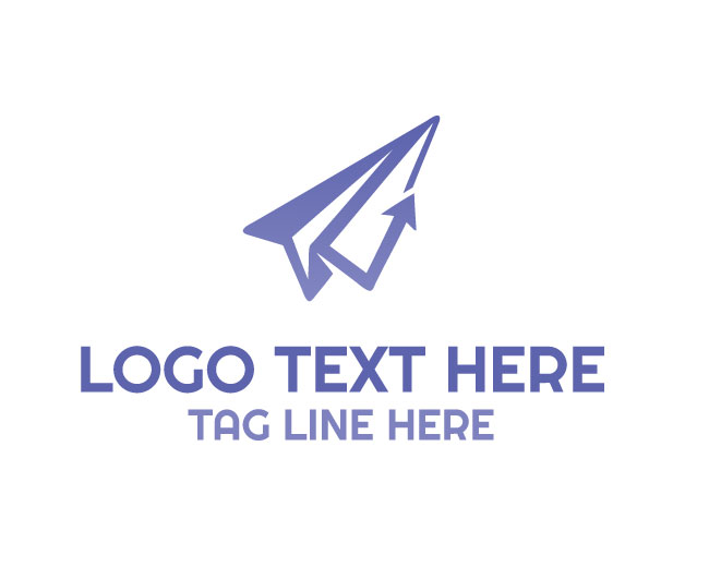 Arrow Paper Airplane Logo