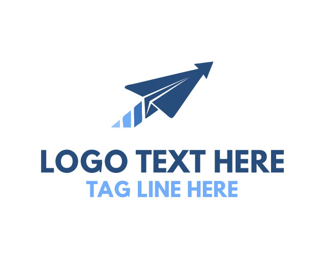Arrow Paper Airplane Logo