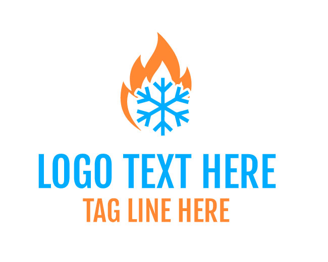 Stylish Ice And Fire Logo