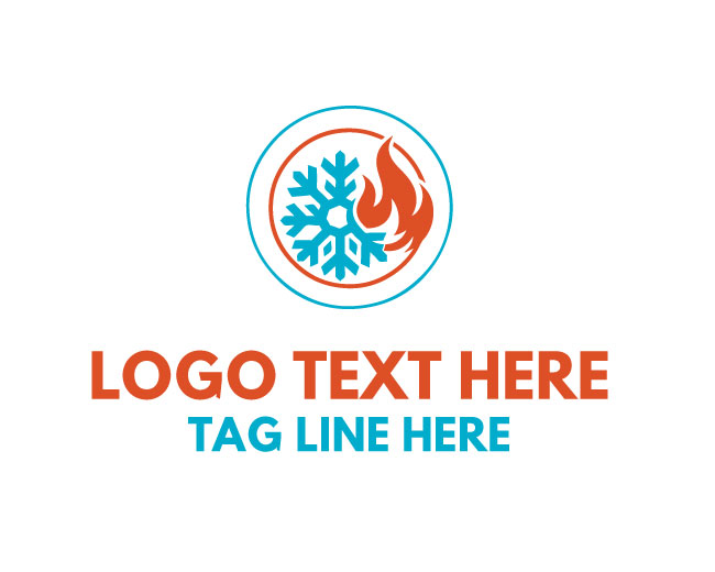 Ice Fire Circle Logo