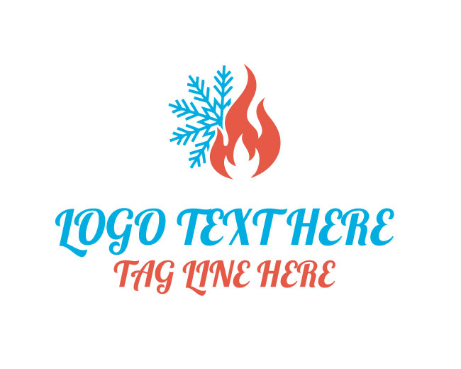 Minimal Flame Frost Logo