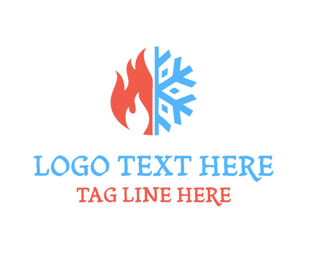 Clean Abstract Ice And Fire Logo